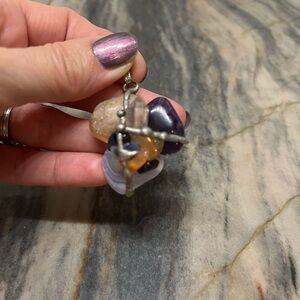 chakra amulet pendant Healing Zodiac Crystals 
Approx 1.25” tall